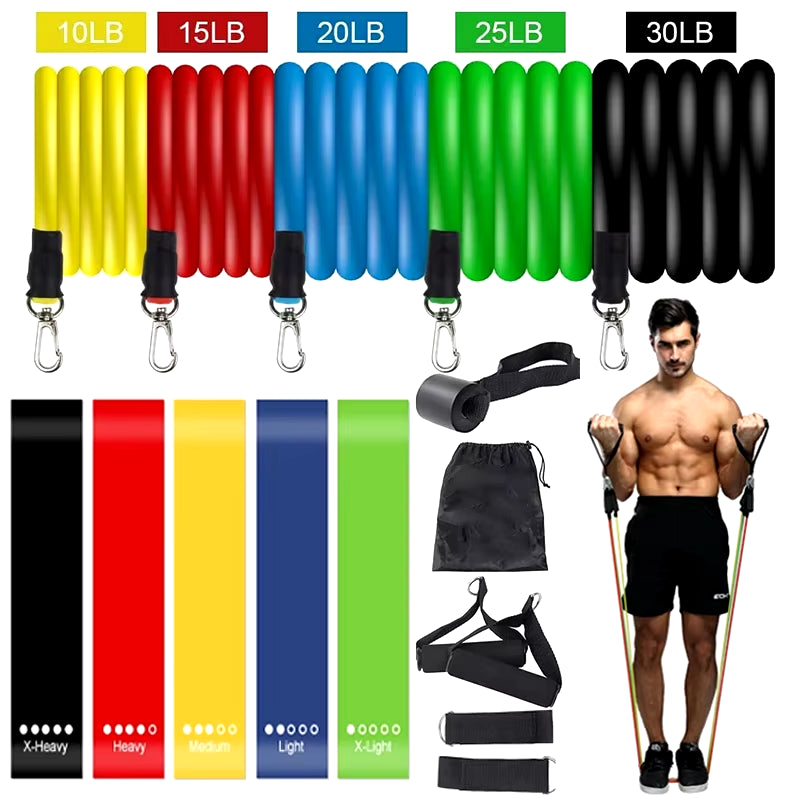 Ultimate Resistance Bands Set for Total Body Workouts - Includes Door Anchor and Ankle Straps for Enhanced Strength Training and Physical Therapy