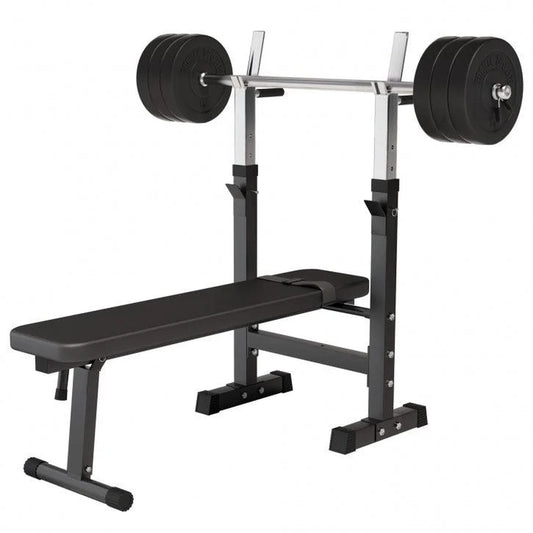 Hantelbank Mit Ablage Inkl, Langhantel Set Kunststoff 38/70/100 Kg