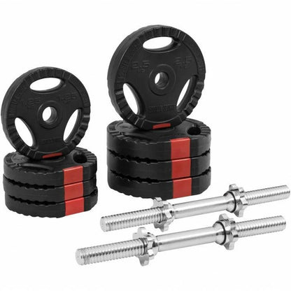 Langhantel Set Gripper Kunststoff 60 - 130 Kg Mit Sternverschlüssen