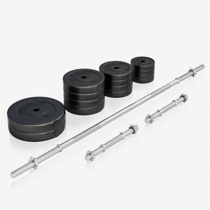 Hantelbank Mit Ablage Inkl, Langhantel Set Kunststoff 38/70/100 Kg