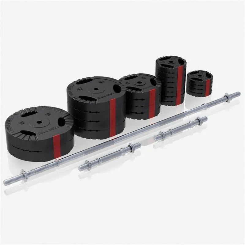 Langhantel Set Gripper Kunststoff 60 - 130 Kg Mit Sternverschlüssen