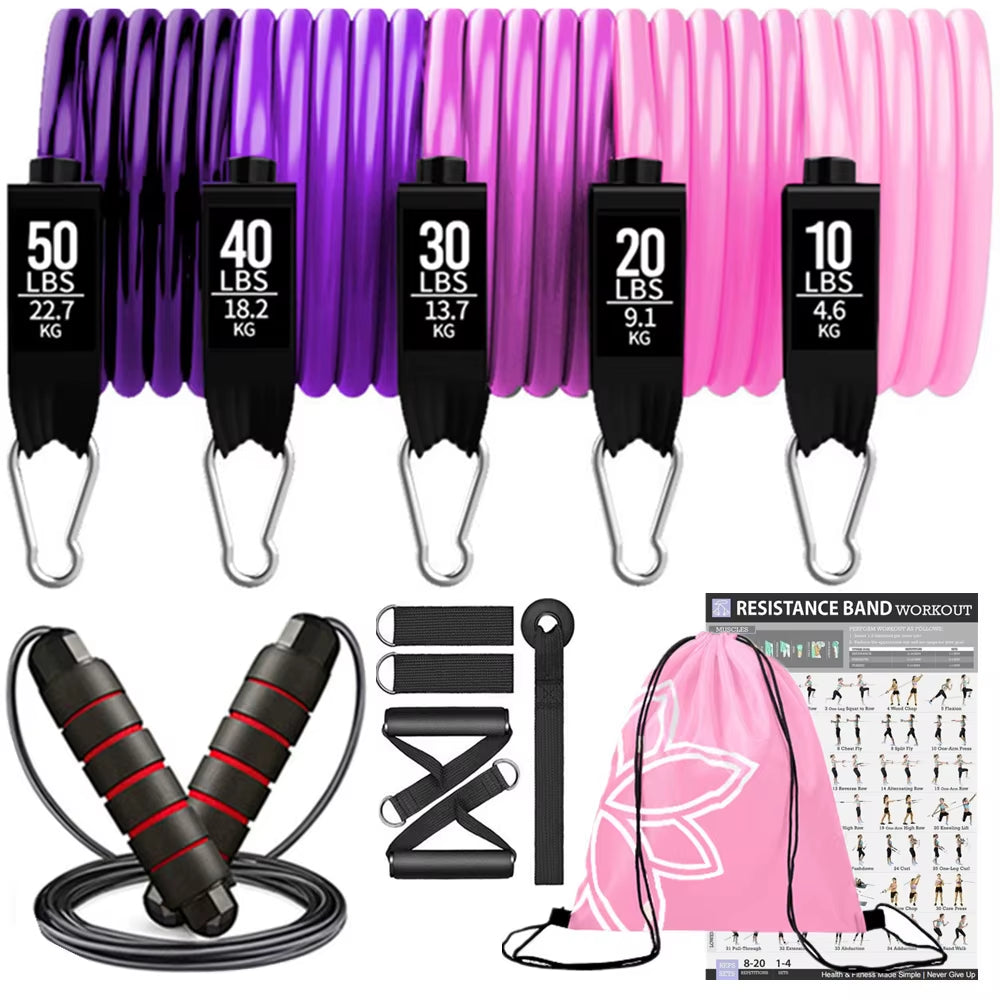 Ultimate Resistance Bands Set for Total Body Workouts - Includes Door Anchor and Ankle Straps for Enhanced Strength Training and Physical Therapy