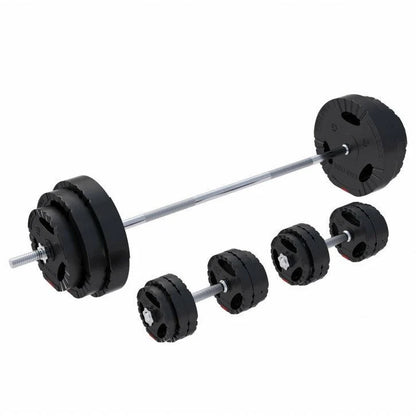 Langhantel Set Gripper Kunststoff 60 - 130 Kg Mit Sternverschlüssen