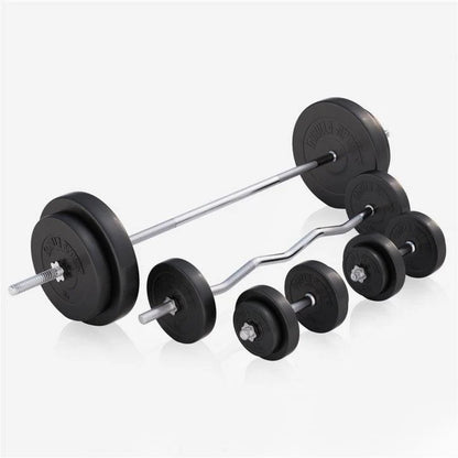 Hantelbank Mit Ablage Inkl, Langhantel Set Kunststoff 38/70/100 Kg