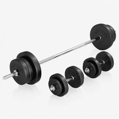 Hantelbank Mit Ablage Inkl, Langhantel Set Kunststoff 38/70/100 Kg