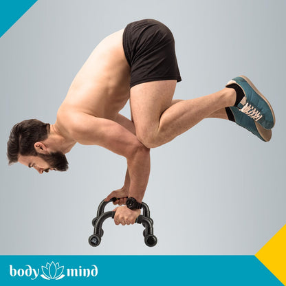 Body &amp; Mind Push-Up Griffe: Kompakte Trainingshilfe für effektives Ganzkörper-Workout und schmerzfreies Liegestützen mit gratis E-Book
