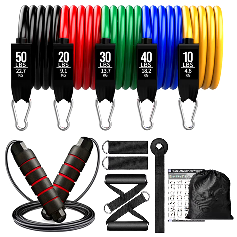 Ultimate Resistance Bands Set for Total Body Workouts - Includes Door Anchor and Ankle Straps for Enhanced Strength Training and Physical Therapy