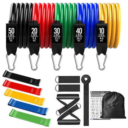 Ultimate Resistance Bands Set for Total Body Workouts - Includes Door Anchor and Ankle Straps for Enhanced Strength Training and Physical Therapy