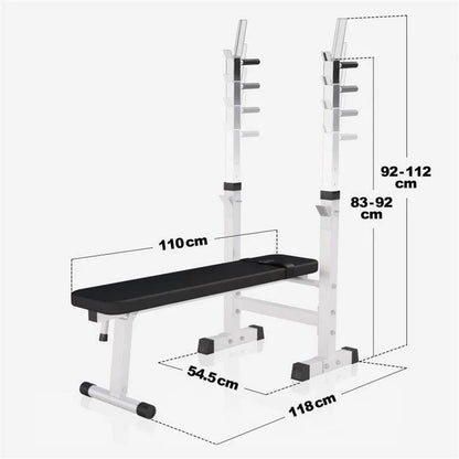 Hantelbank Mit Ablage Inkl, Langhantel Set Kunststoff 38/70/100 Kg