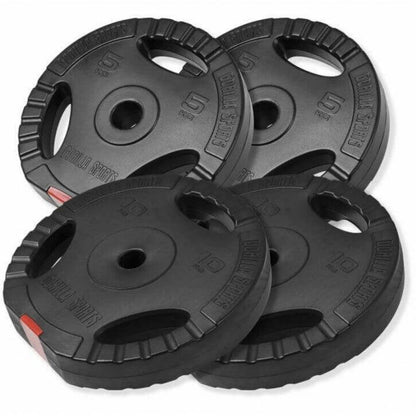 Langhantel Set Gripper Kunststoff 60 - 130 Kg Mit Sternverschlüssen