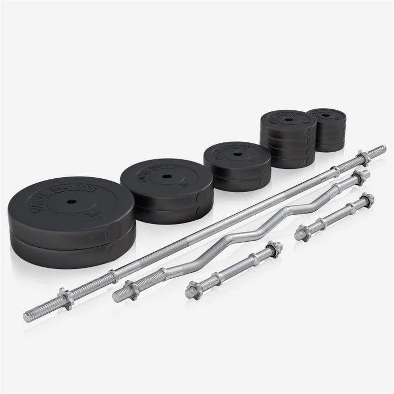 Hantelbank Mit Ablage Inkl, Langhantel Set Kunststoff 38/70/100 Kg