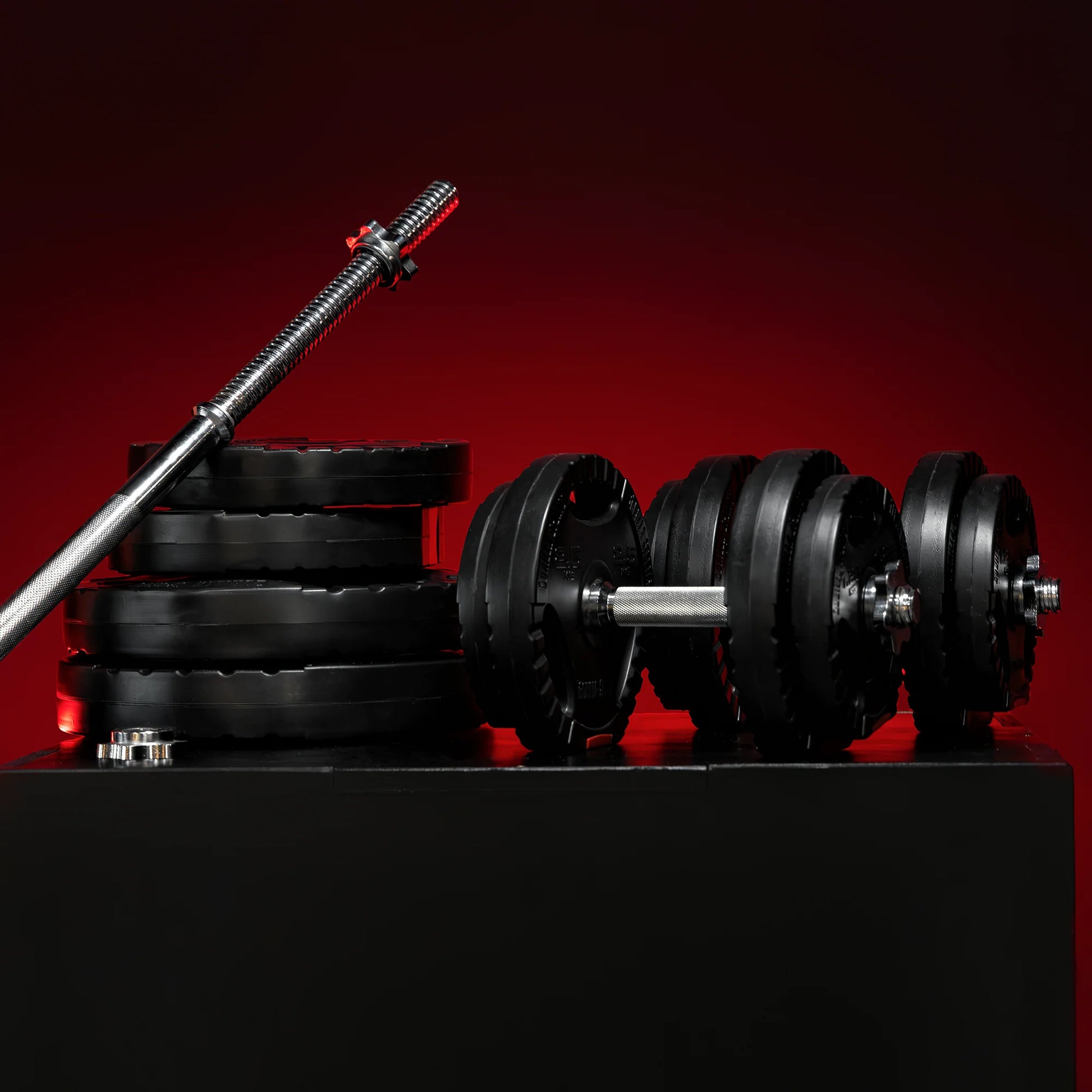Langhantel Set Gripper Kunststoff 60 - 130 Kg Mit Sternverschlüssen