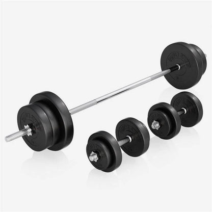 Hantelbank Mit Ablage Inkl, Langhantel Set Kunststoff 38/70/100 Kg