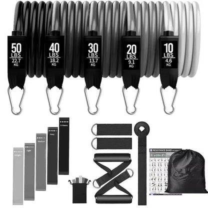 Ultimate Resistance Bands Set for Total Body Workouts - Includes Door Anchor and Ankle Straps for Enhanced Strength Training and Physical Therapy