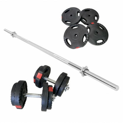 Langhantel Set Gripper Kunststoff 60 - 130 Kg Mit Sternverschlüssen