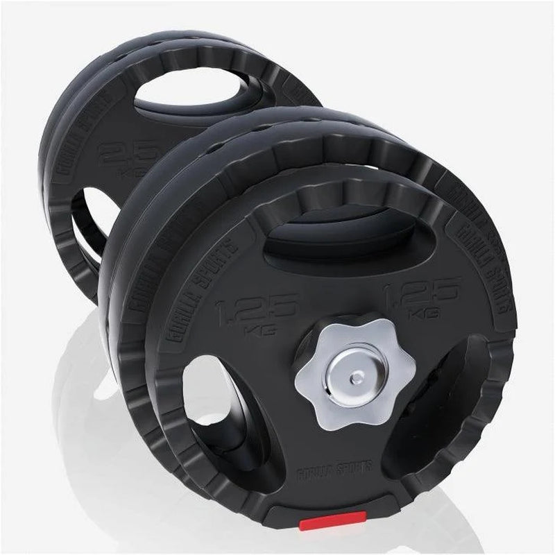 Langhantel Set Gripper Kunststoff 60 - 130 Kg Mit Sternverschlüssen