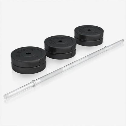 Hantelbank Mit Ablage Inkl, Langhantel Set Kunststoff 38/70/100 Kg