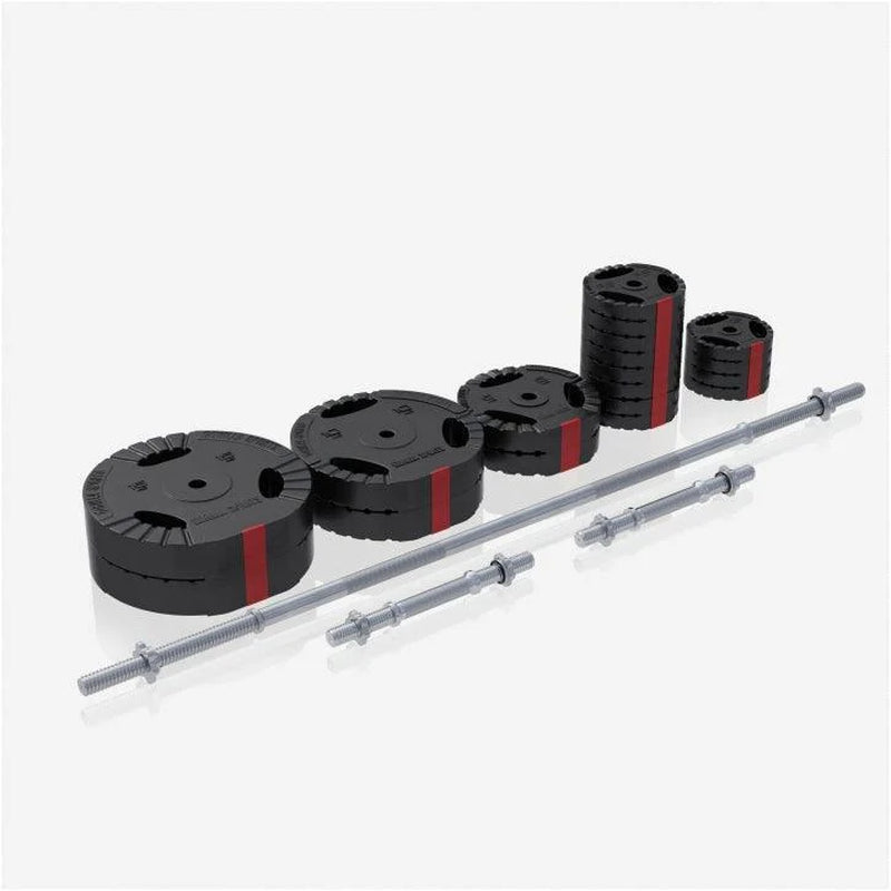 Langhantel Set Gripper Kunststoff 60 - 130 Kg Mit Sternverschlüssen