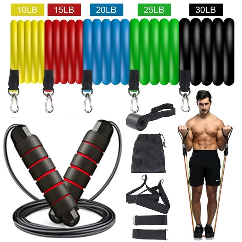 Ultimate Resistance Bands Set for Total Body Workouts - Includes Door Anchor and Ankle Straps for Enhanced Strength Training and Physical Therapy
