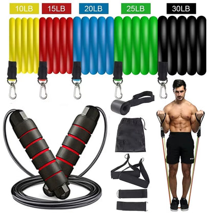 Ultimate Resistance Bands Set for Total Body Workouts - Includes Door Anchor and Ankle Straps for Enhanced Strength Training and Physical Therapy